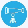 Icon Telescope - Blue Eyes Style,Simple illustration,Editable stroke Royalty Free Stock Photo