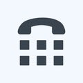 Icon Teletype. suitable for Mobile Apps symbol. glyph style. simple design editable. design template vector. simple symbol