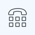 Icon Teletype. suitable for Mobile Apps symbol. line style. simple design editable. design template vector. simple symbol