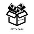 Petty cash icon isolated on white background