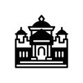 Black solid icon for Temple, shrine and holy place