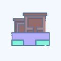 Icon Templo De Debod. related to Spain symbol. doodle style. simple design editable. simple illustration