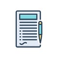 Color illustration icon for Terms, word and lable