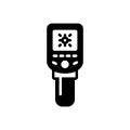 Black solid icon for Thermal, screening and check