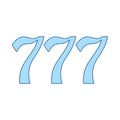 777 Icon Royalty Free Stock Photo