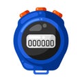 Icon of timer stopwatch in flat style.