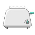 Icon toaster with adjustable cooking time. Vector illustration on white background.