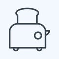 Icon Toaster. suitable for Kitchen Appliances symbol. line style. simple design editable. design template vector. simple