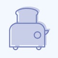 Icon Toaster. suitable for Kitchen Appliances symbol. two tone style. simple design editable. design template vector. simple