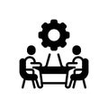 Black solid icon for Together, teamwise and teamwork Royalty Free Stock Photo