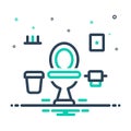 Mix icon for Toilet, tidiness and tissue paper