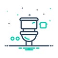 Mix icon for Toilet, lavatory and latrine