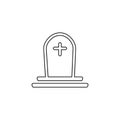 Tomb icon. Christian death symbol Royalty Free Stock Photo