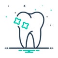 mix icon for Tooth, periodontics and dental Royalty Free Stock Photo