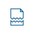 Icon of a torn blank sheet of paper. Damaged document or file. Royalty Free Stock Photo