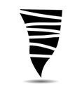 Icon tornadoes in the linear flat style. Vector illustration isolate on a white