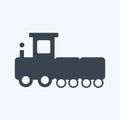 Icon Toy Train. suitable for Baby symbol. glyph style. simple design editable. design template vector. simple symbol illustration Royalty Free Stock Photo