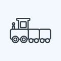 Icon Toy Train. suitable for Baby symbol. line style. simple design editable. design template vector. simple symbol illustration Royalty Free Stock Photo