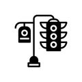 Black solid icon for Traffic, light and stoplight Royalty Free Stock Photo