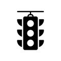 Black solid icon for Traffic, traffic light and stoplight Royalty Free Stock Photo