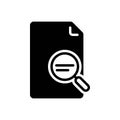 Black solid icon for Transparency, limpidity and document Royalty Free Stock Photo