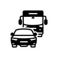 Black solid icon for Transportation, transport and subway Royalty Free Stock Photo