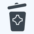 Icon Trash Can. suitable for City Park symbol. glyph style. simple design editable. design template vector. simple illustration Royalty Free Stock Photo