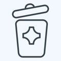 Icon Trash Can. suitable for City Park symbol. line style. simple design editable. design template vector. simple illustration Royalty Free Stock Photo