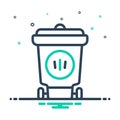 Mix icon for Trash, refuse and waste Royalty Free Stock Photo