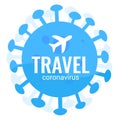 Icon Travel coronavirus stop coronavirus sign.