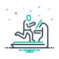 Mix icon for Treadmill, machine and gym Royalty Free Stock Photo