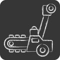 Icon Trencher. related to Construction Vehicles symbol. chalk Style. simple design editable. simple illustration