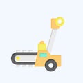 Icon Trencher. related to Construction Vehicles symbol. flat style. simple design editable. simple illustration