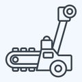 Icon Trencher. related to Construction Vehicles symbol. line style. simple design editable. simple illustration