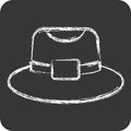 Icon Trilby. related to Hat symbol. chalk Style. simple design editable. simple illustration