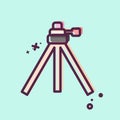 Icon tripod. related to Photography symbol. MBE style. simple design editable. simple illustration Royalty Free Stock Photo