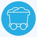 Icon Trolley - Blue Eyes Style - Simple illustration, Good for Prints , Announcements, Etc Royalty Free Stock Photo