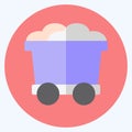 Icon Trolley - Flat Style - Simple illustration, Good for Prints , Announcements, Etc Royalty Free Stock Photo