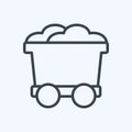 Icon Trolley - Line Style - Simple illustration, Good for Prints , Announcements, Etc Royalty Free Stock Photo