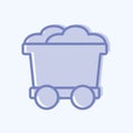 Icon Trolley - Two Tone Style - Simple illustration, Good for Prints , Announcements, Etc Royalty Free Stock Photo