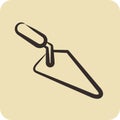 Icon Trowel. suitable for Garden symbol. hand drawn style. simple design . design template . simple illustration