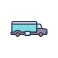 Color illustration icon for Truck, heavy goods vehicles and transport Royalty Free Stock Photo