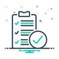 Mix icon for True, document and review Royalty Free Stock Photo