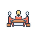 Color illustration icon for Trustees, agent and custodian Royalty Free Stock Photo