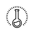 Black line icon for Tube, lab and chemist