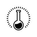 Black solid icon for Tube, lab and chemist