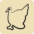 Icon Turkey. related to Domestic Animals symbol. glyph style. simple design editable. simple illustration