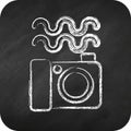 Icon Underwater Photography. related to Photography symbol. chalk style. simple design editable. simple illustration