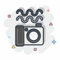 Icon Underwater Photography. related to Photography symbol. Comic Style. simple design editable. simple illustration