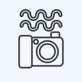 Icon Underwater Photography. related to Photography symbol. line style. simple design editable. simple illustration